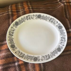 VINTAGE MANITOU Staffordshire England Ironstone Oval Platter